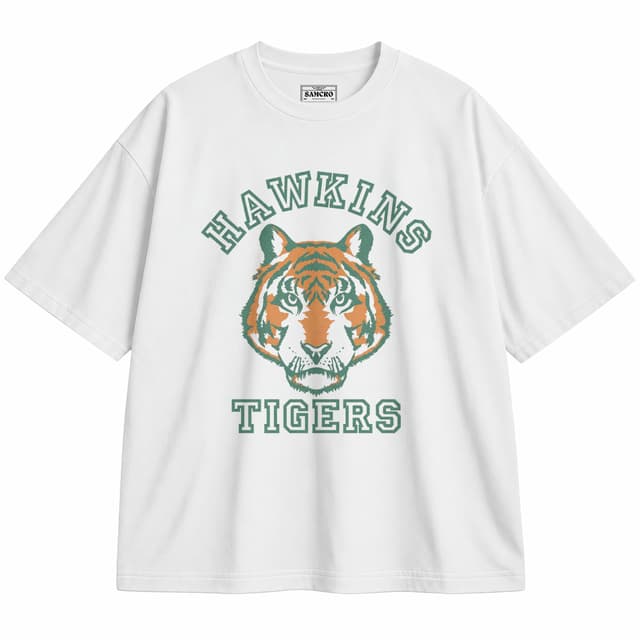 Stranger Things 23 — Unisex oversize, Blanco