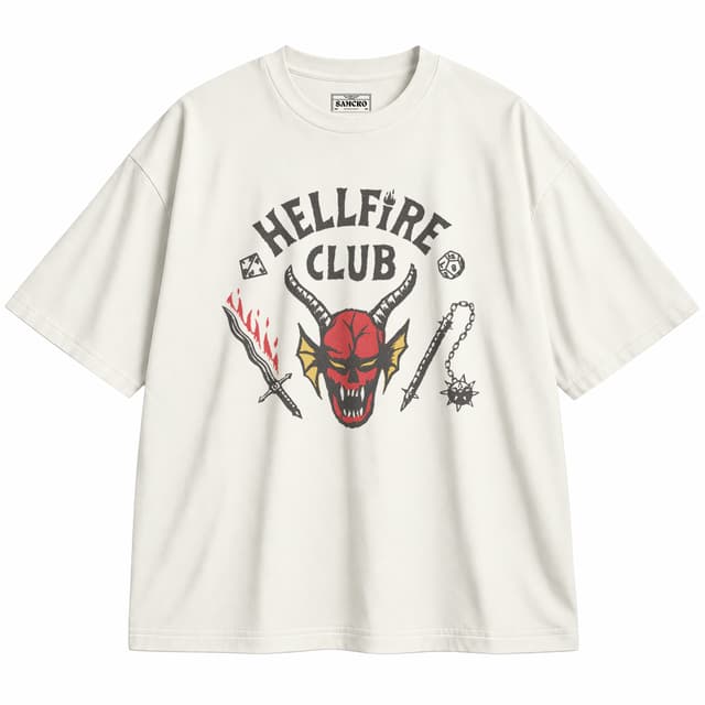 Stranger Things 9 — Unisex oversize, Crema