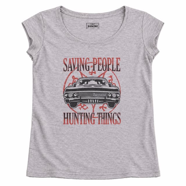 Supernatural - Saving People Hunting Things — Mujer recta, Gris
