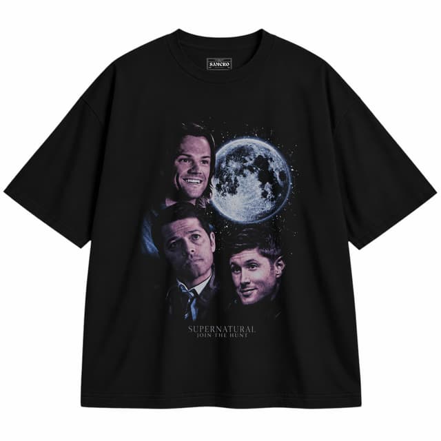 Supernatural - Trio Moon — Unisex oversize, Negro