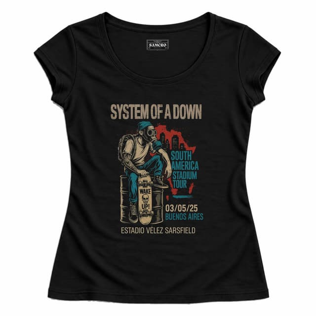 System of a Down 23 — Mujer entallada, Negro