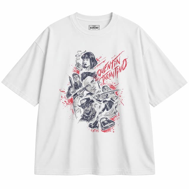 Tarantino 5 — Unisex oversize, Blanco