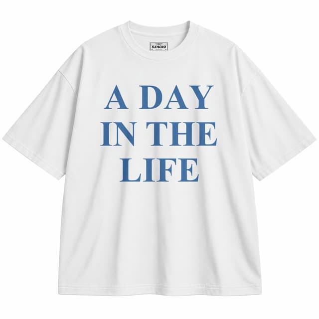 The Beatles - A Day in the Life — Unisex oversize, Blanco