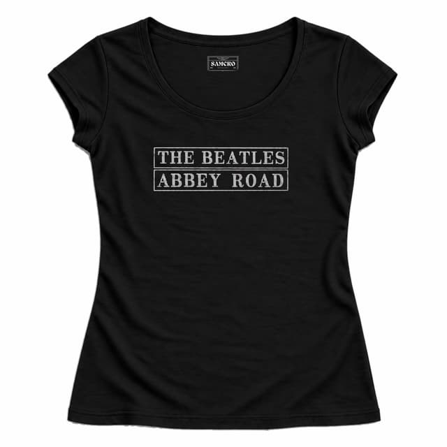 The Beatles - Abbey Road Sign — Mujer entallada, Negro