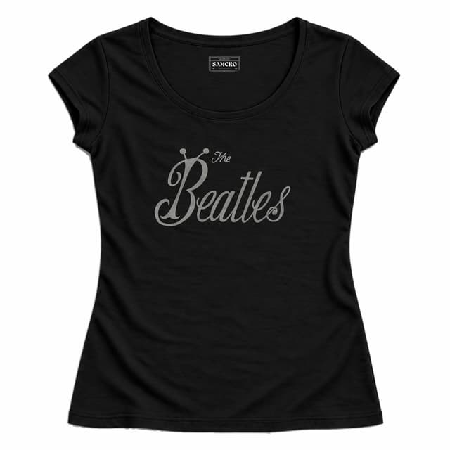 The Beatles - Bug Logo — Mujer entallada, Negro