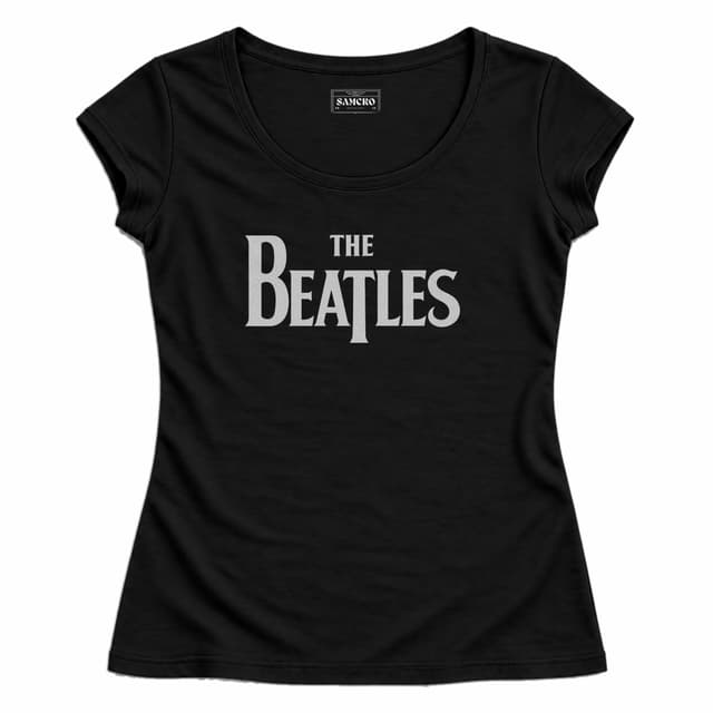 The Beatles - Drop T — Mujer entallada, Negro