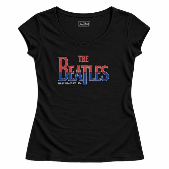 The Beatles - First Usa Visit — Mujer entallada, Negro