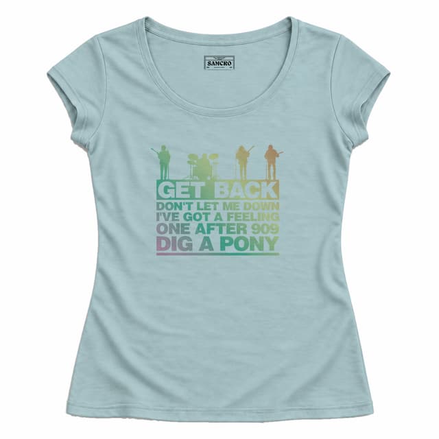 The Beatles - Get Back Gradient — Mujer entallada, Celeste
