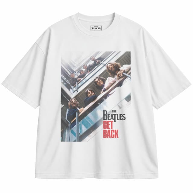 The Beatles - Get Back Poster — Unisex oversize, Blanco