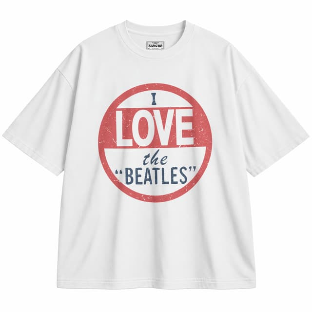 The Beatles - I Love the Beatles — Unisex oversize, Blanco