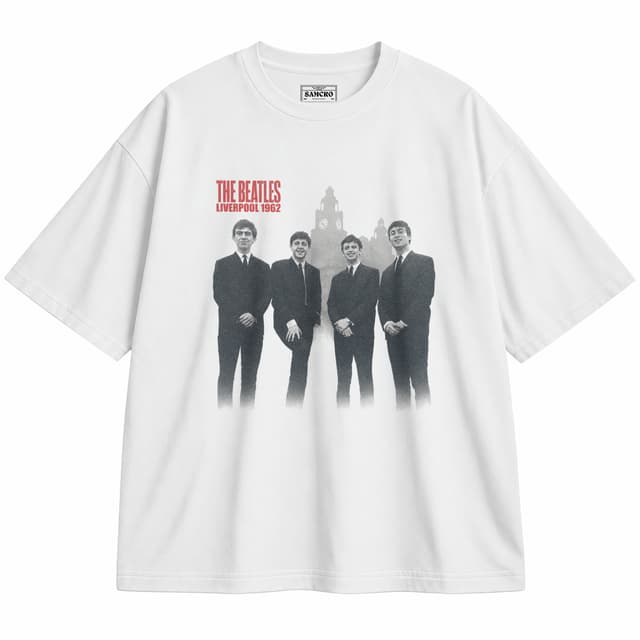 The Beatles - In Liverpool — Unisex oversize, Blanco