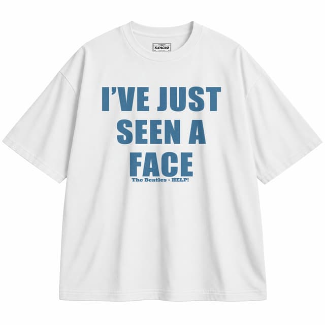 The Beatles - Ive Just Seen a Face — Unisex oversize, Blanco