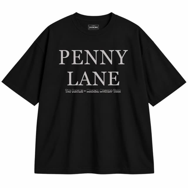 The Beatles - Penny Lane — Unisex oversize, Negro