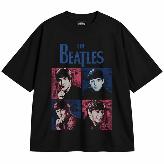 The Beatles - Portraits — Unisex oversize, Negro
