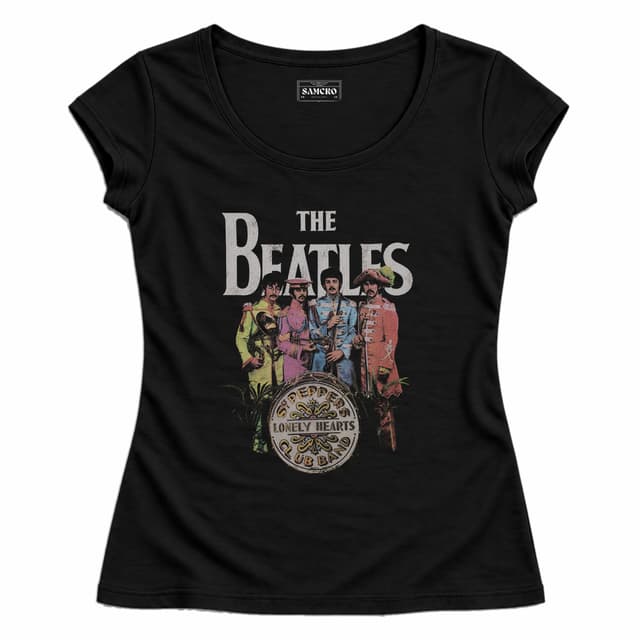 The Beatles - Sgt Pepper — Mujer entallada, Negro