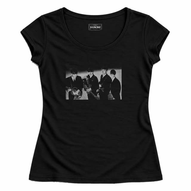 The Beatles - Smiles Photo — Mujer entallada, Negro