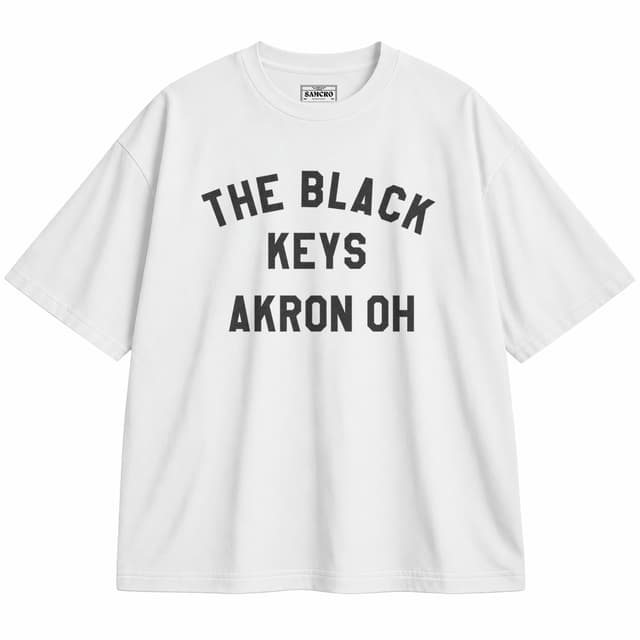 The Black Keys 1 — Unisex oversize, Blanco