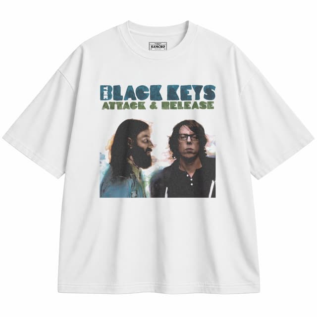 The Black Keys 3 — Unisex oversize, Blanco