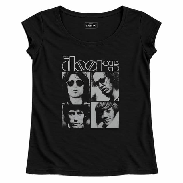 The Doors - Band Squares — Mujer recta, Negro