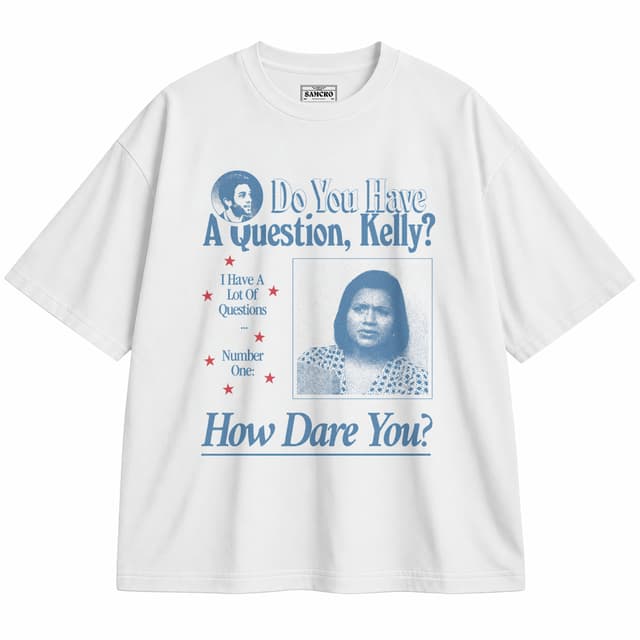 The Office - How Dare You — Unisex oversize, Blanco