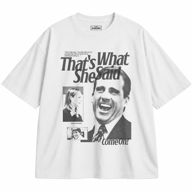 The Office - That's What She Said — Unisex oversize, Blanco