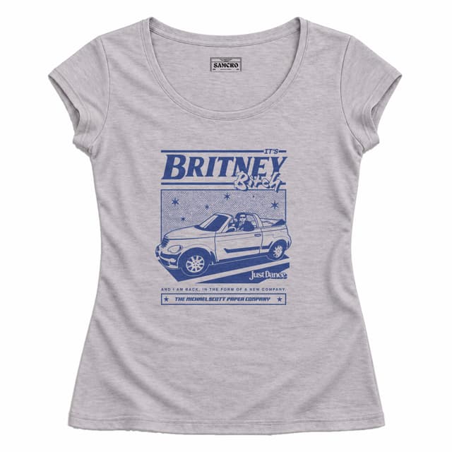 The Office - It's Britney — Mujer entallada, Gris