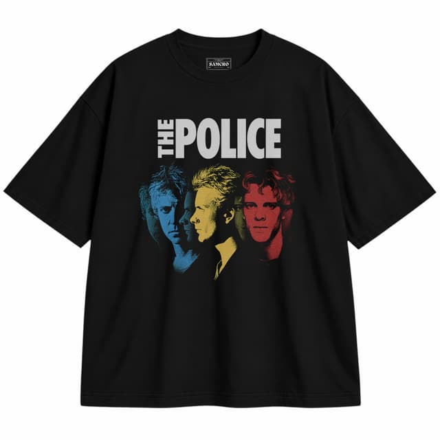The Police - Synchronicity Portraits — Unisex oversize, Negro