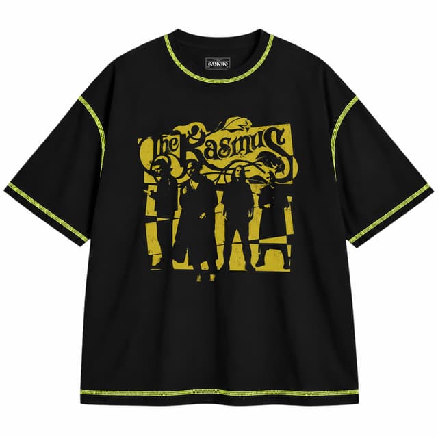 The Rasmus - Jezebel — Unisex oversize, Negro con costura verde