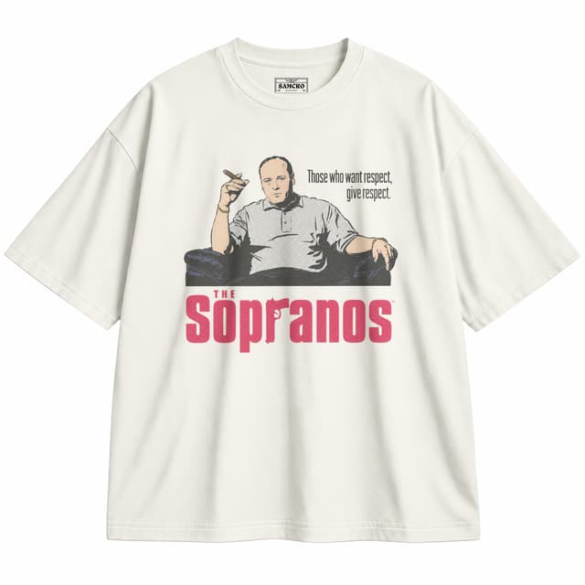 The Sopranos - Tony Soprano Want Respect Give Respect — Unisex oversize, Crema