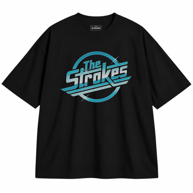The Strokes 3 — Unisex oversize, Negro