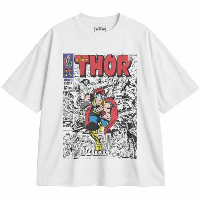 Thor 12 — Unisex oversize, Blanco