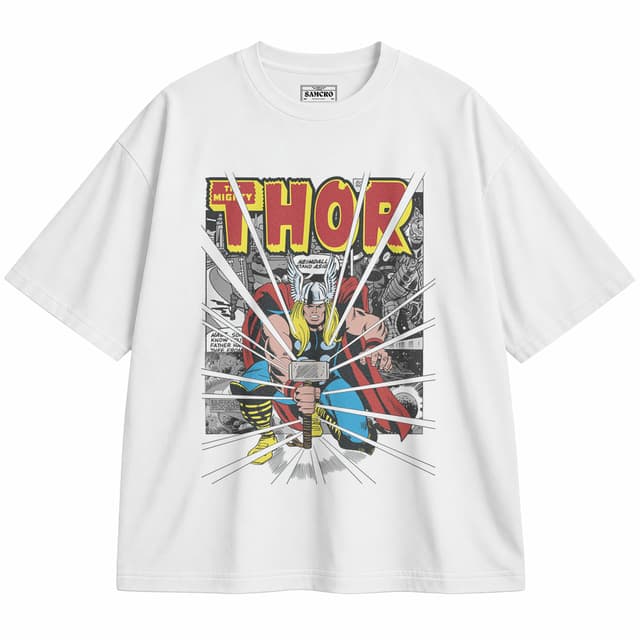 Thor 21 — Unisex oversize, Blanco