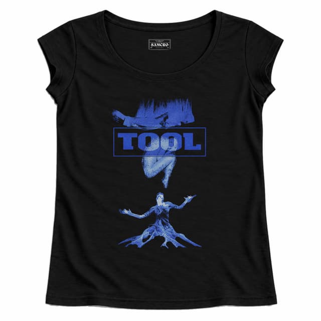 Tool - Figuras Azules Logo — Mujer recta, Negro