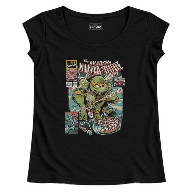 Tortugas Ninja 1 — Mujer recta, Negro