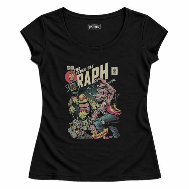 Tortugas Ninja 2 — Mujer entallada, Negro