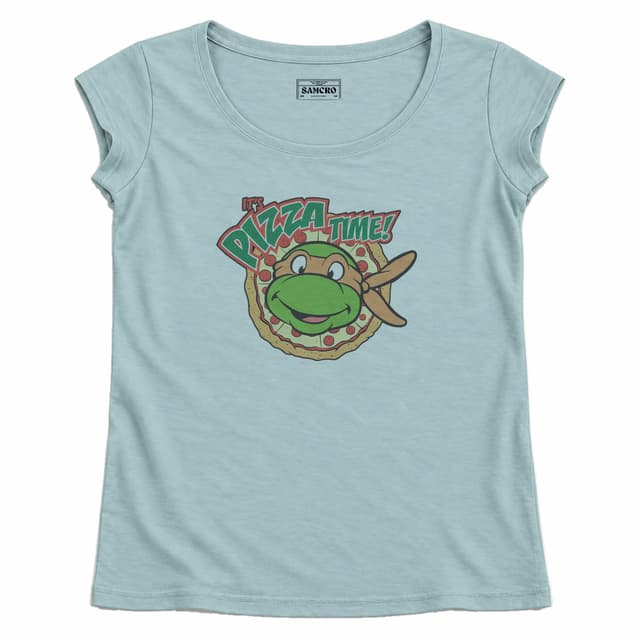 Tortugas Ninja 5 — Mujer recta, Celeste