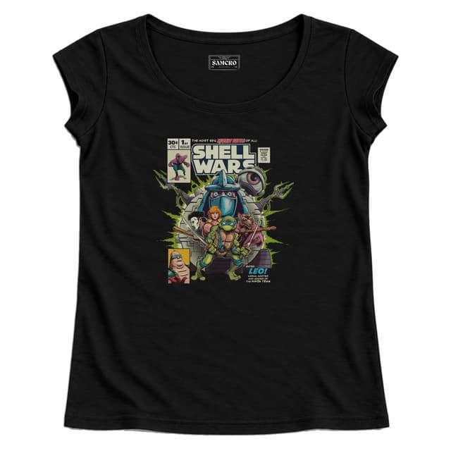 Tortugas Ninja 9 — Mujer recta, Negro