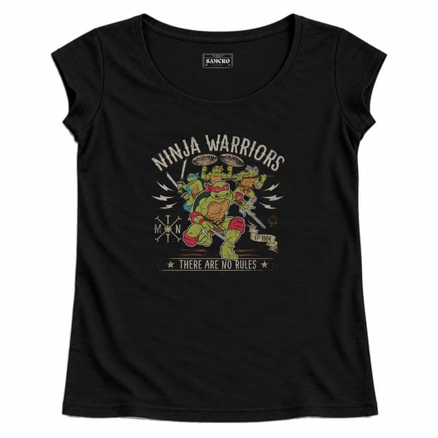 Tortugas Ninja - Ninja Warriors no Rules — Mujer recta, Negro