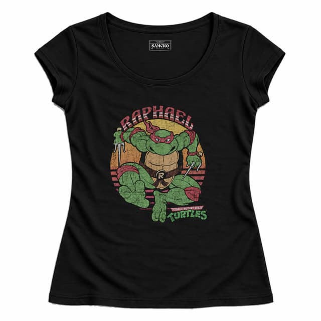 Tortugas Ninja - Raphael Sunset Sai — Mujer entallada, Negro