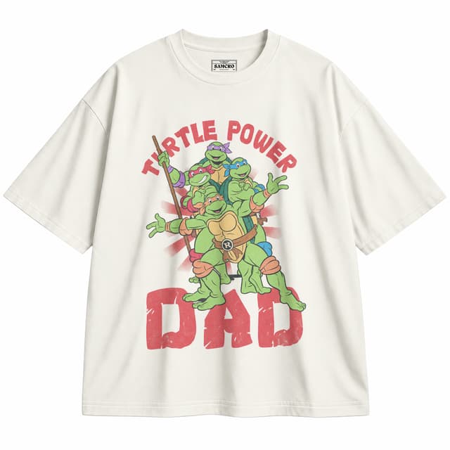 Tortugas Ninja - Turtle Power Dad — Unisex oversize, Crema