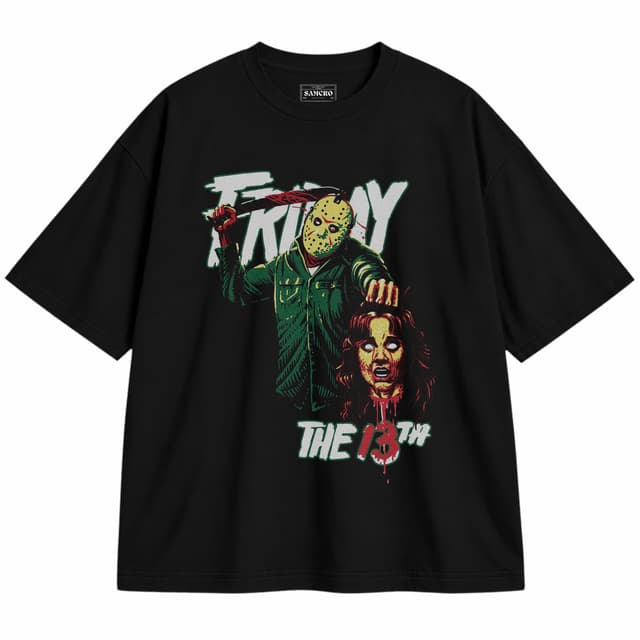 Viernes 01 — Unisex oversize, Negro