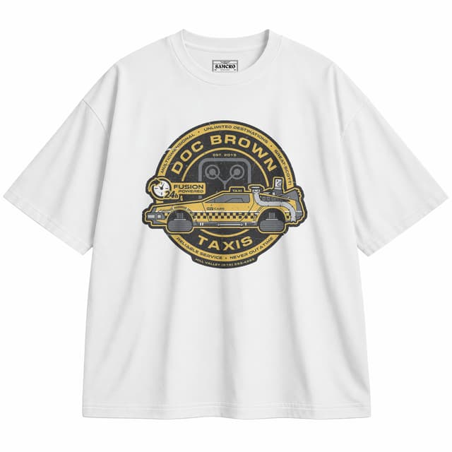 Volver al Futuro 4 — Unisex oversize, Blanco