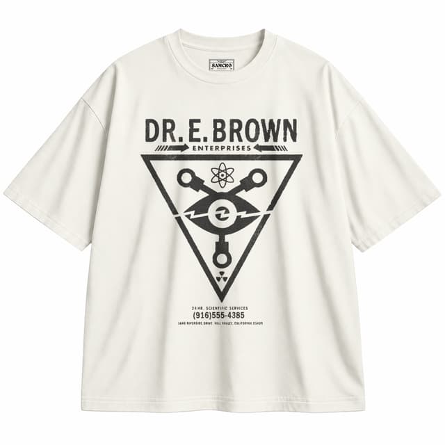 Volver al Futuro - Dr E Brown Enterprises — Unisex oversize, Crema