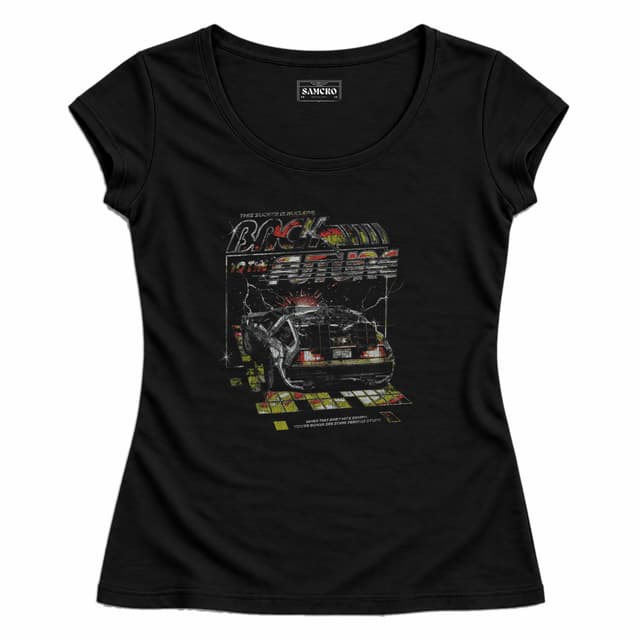 Volver al Futuro - Outatime — Mujer entallada, Negro