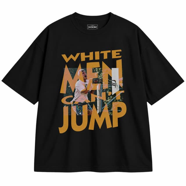 White Men Can't Jump - Grito en el Aro — Unisex oversize, Negro