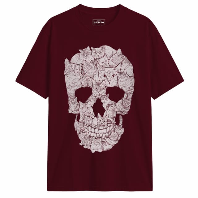 Calavera 5 — Bordó