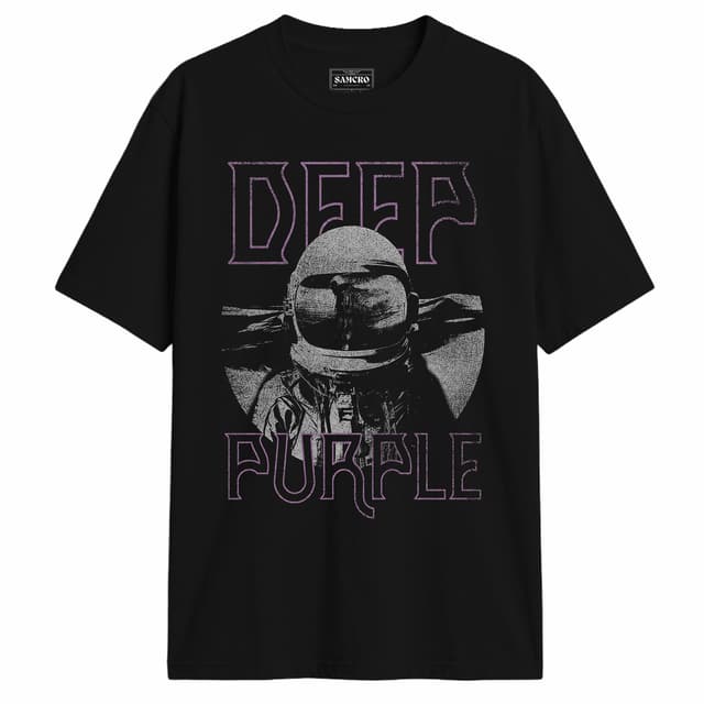 Deep Purple - Whoosh Helmet — Negro