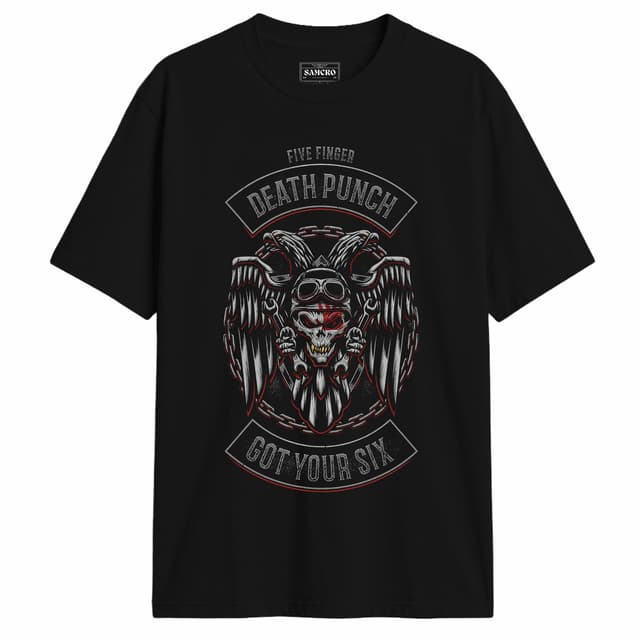 Five Finger Death Punch - Biker Badge — Negro
