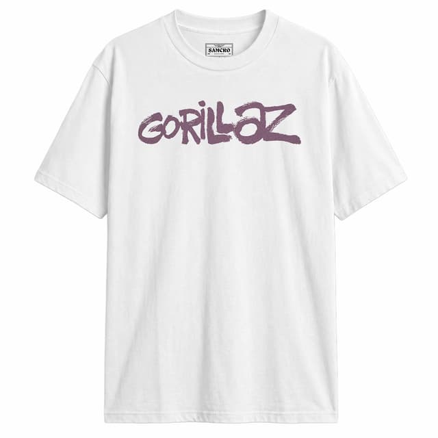 Gorillaz - Graffiti Logo Natural — Blanco