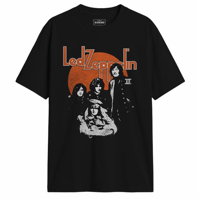 Led Zeppelin - II Orange Circle — Negro